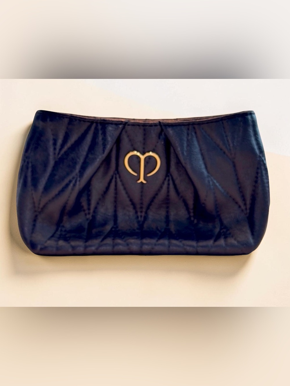 Clé de Peau Beauté Navy Quilted Cosmetic
Pouch | Gold Logo | NWOT